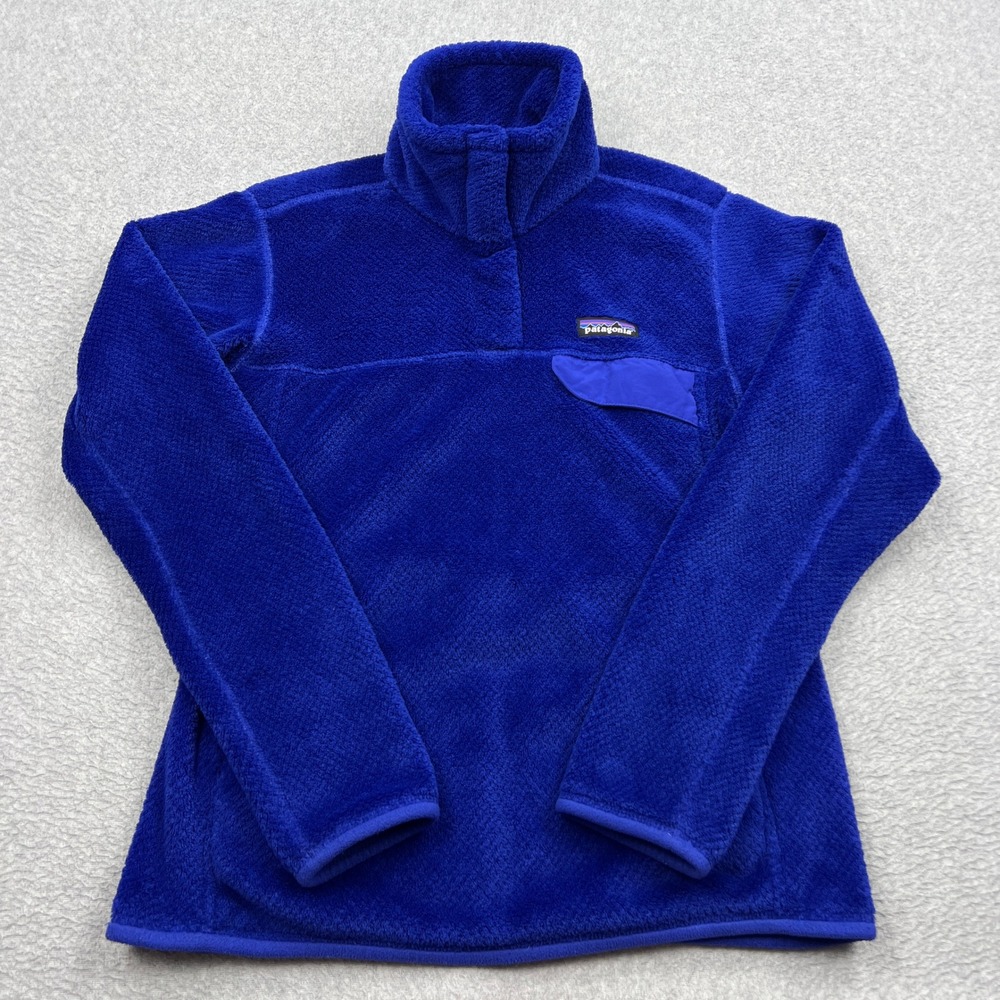 Patagonia Re Tool Snap T Jacket Womens M Harvest Moon Blue Pullover Fleece 25442